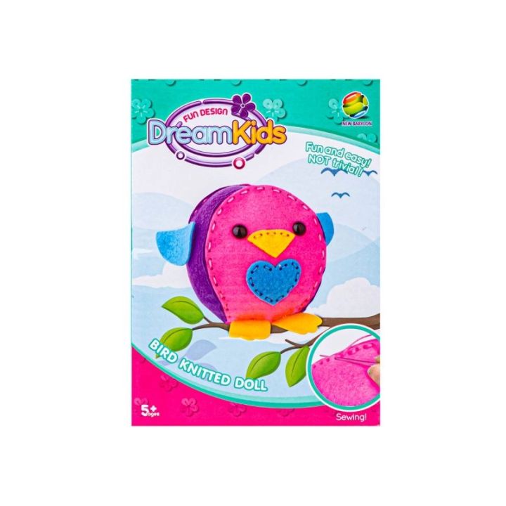 Kreatywny Zestaw Wyszywanka, Maskotka, Pluszak Do Szycia Zwierzęta Leśne PTASZEK