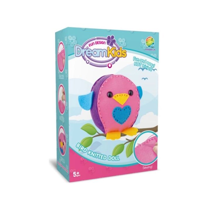 Kreatywny Zestaw Wyszywanka, Maskotka, Pluszak Do Szycia Zwierzęta Leśne PTASZEK