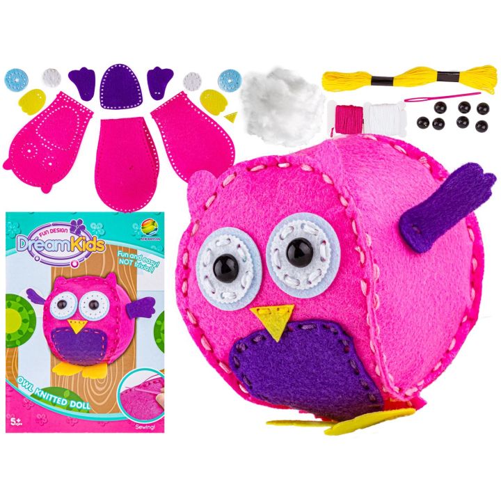 Kreatywny Zestaw Wyszywanka, Maskotka, Pluszak Do Szycia Zwierzęta Leśne SÓWKA