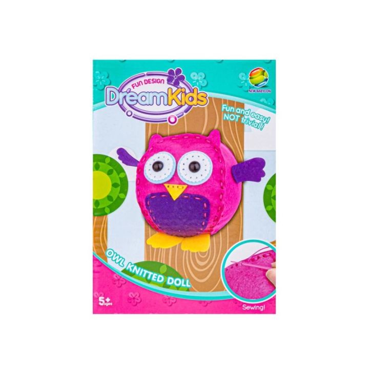 Kreatywny Zestaw Wyszywanka, Maskotka, Pluszak Do Szycia Zwierzęta Leśne SÓWKA