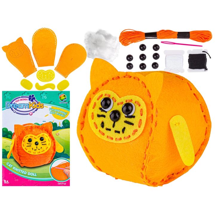 Kreatywny Zestaw Wyszywanka, Maskotka, Pluszak Do Szycia Zwierzęta Domowe KOTEK