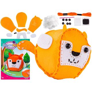 Kreatywny Zestaw Wyszywanka, Maskotka, Pluszak Do Szycia Zwierzęta Leśne LISEK