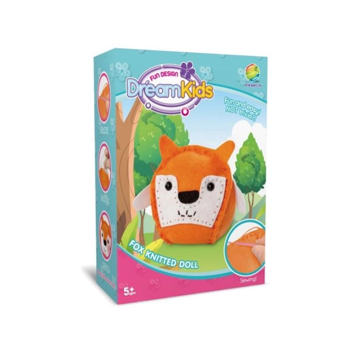 Kreatywny Zestaw Wyszywanka, Maskotka, Pluszak Do Szycia Zwierzęta Leśne LISEK