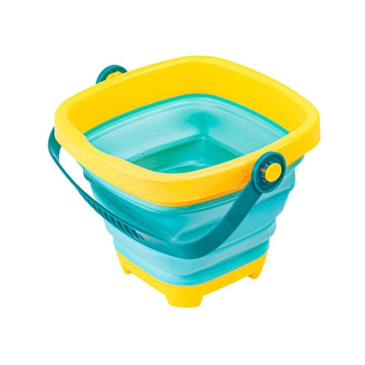 Składane Silikonowe Wiaderko + Akcesoria, Foremki Zestaw Do Zabawy W Piasku