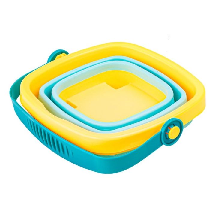 Składane Silikonowe Wiaderko + Akcesoria, Foremki Zestaw Do Zabawy W Piasku