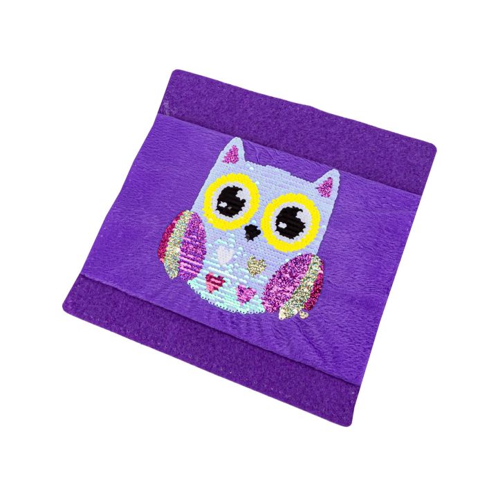 Kreatywny Zestaw, Wyszywanka, Pluszowa PODUSZKA Do Szycia DIY JASIEK Z Cekinami SOWA