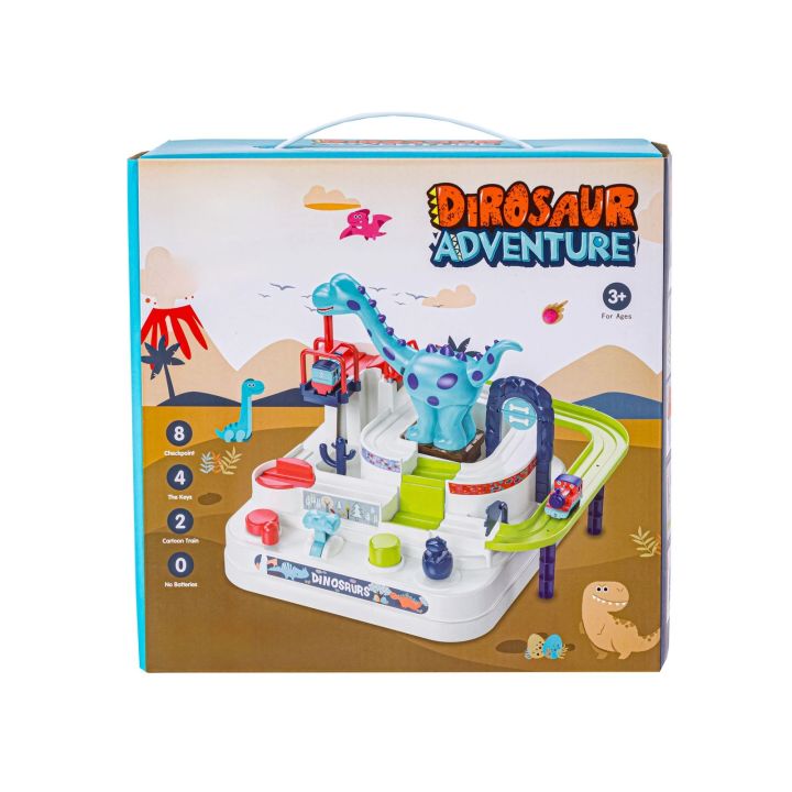 Interaktywny Tor Przeszkód + Pojazdy, Zjazd Samochodowy DINOZAUR