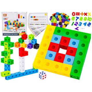 Klocki, Układanka + Karty Gra Logiczna, Nauka Liczenia I Matematyki,