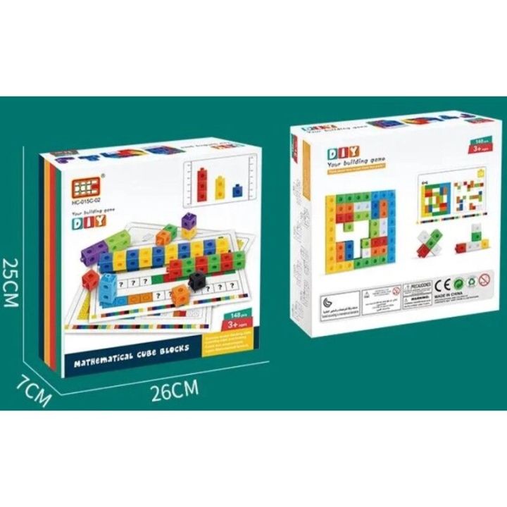 Klocki, Układanka + Karty Gra Logiczna, Nauka Liczenia I Matematyki,