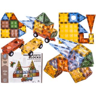 Konstrukcyjne Klocki Magnetyczne 100 Elementów