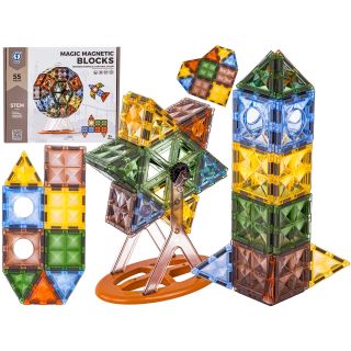 Konstrukcyjne Klocki Magnetyczne 55 Elementów
