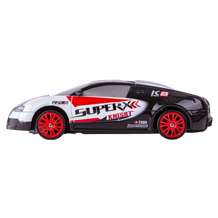 Samochód Do Driftu, Auto RC Drift 1:24 2,4 GHz 4WD CZARNO-BIAŁE BUGATTI