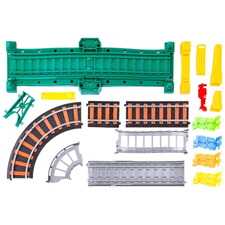 Kolejka 192el. 2w1 Duży Tor Samochodowy Wyścigowy, Elastyczny