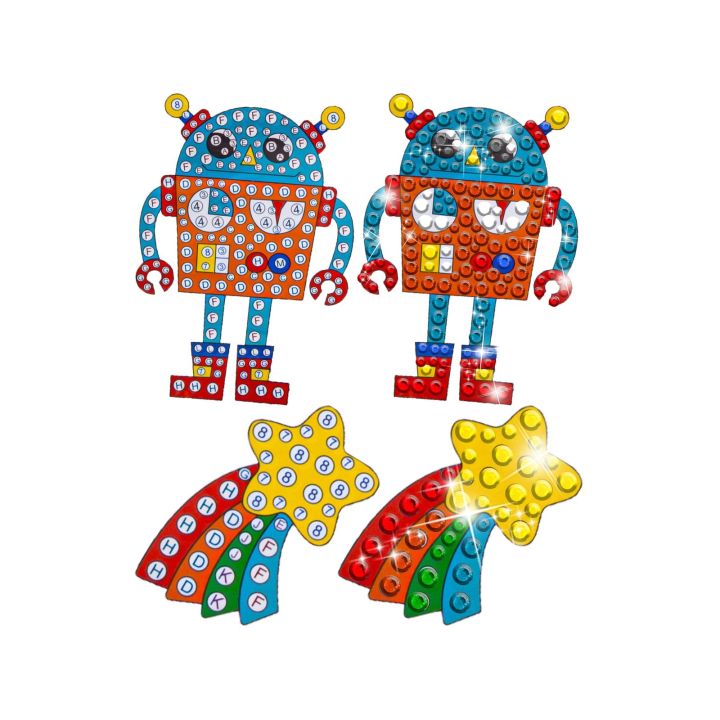 Haft Diamentowy Mozaika Diamentowa Naklejki KOSMOS Zestaw 20 Naklejek