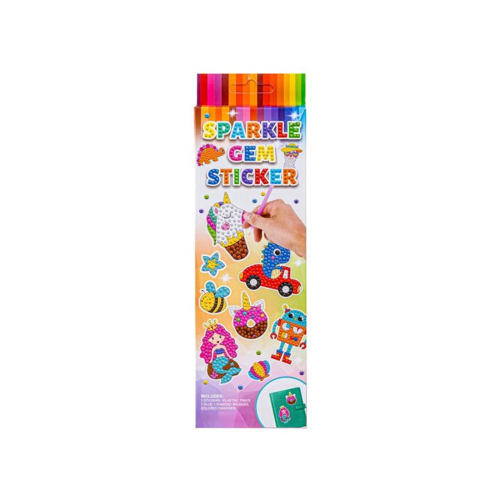 Haft Diamentowy Mozaika Diamentowa Naklejki DINOZAURY Zestaw 18 Naklejek