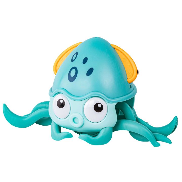 Uciekająca Pełzająca Ośmiornica, Interaktywna Zabawka, Świeci, Gra melodie Robot NIEBIESKA