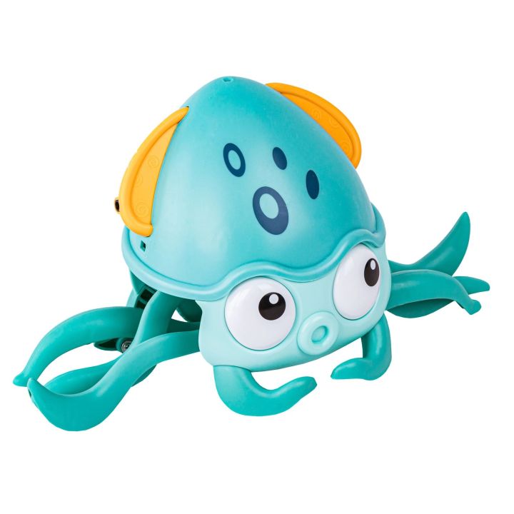 Uciekająca Pełzająca Ośmiornica, Interaktywna Zabawka, Świeci, Gra melodie Robot NIEBIESKA