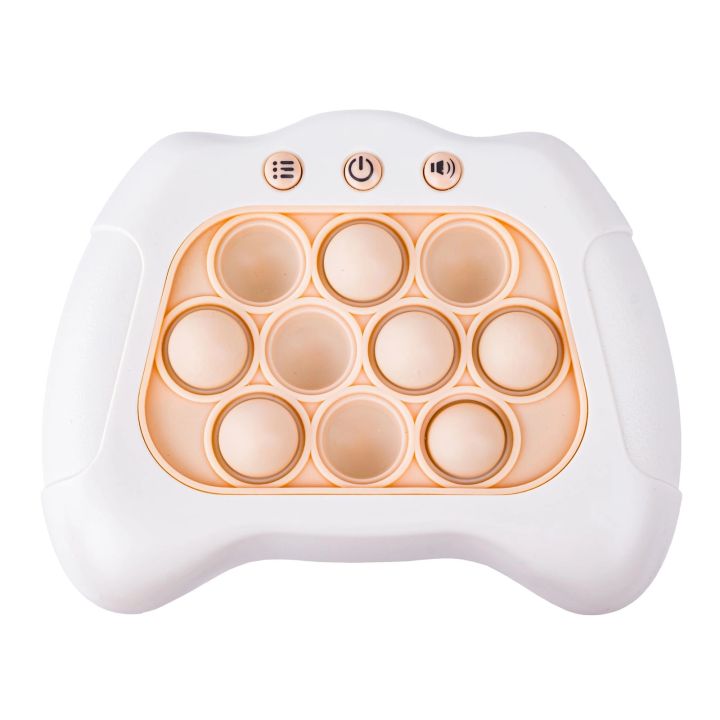 Zabawka Gra Elektroniczna Antystresowa Pop IT Sensoryczna, Wypychanka, Pad, Kontroler BIAŁY