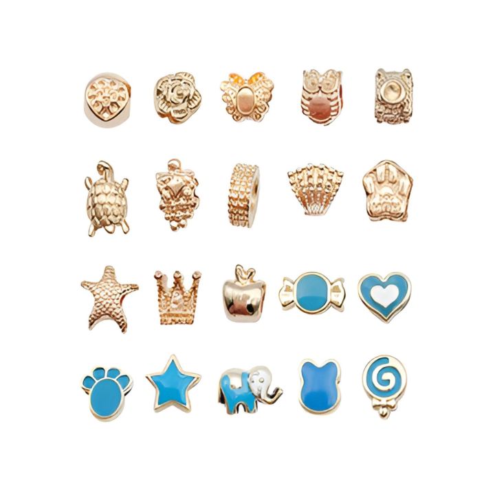 Zestaw Do Tworzenia Robienia Biżuterii, Bransoletek, Charmsy, Zawieszki, Koraliki ODCIENIE NIEBIESKIEGO