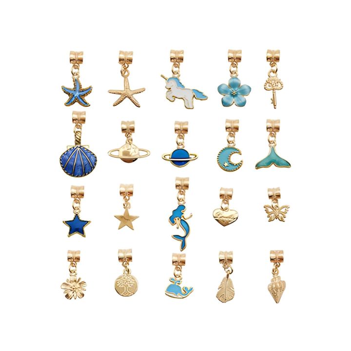 Zestaw Do Tworzenia Robienia Biżuterii, Bransoletek, Charmsy, Zawieszki, Koraliki ODCIENIE NIEBIESKIEGO