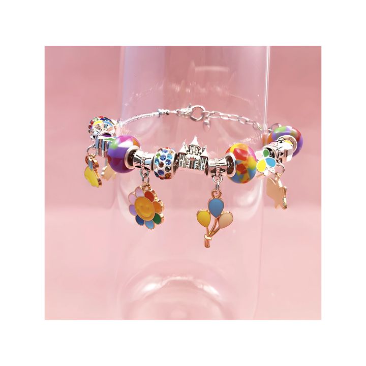 Zestaw Do Tworzenia Robienia Biżuterii, Bransoletek, Charmsy, Zawieszki, Koraliki TĘCZOWE KOLORY