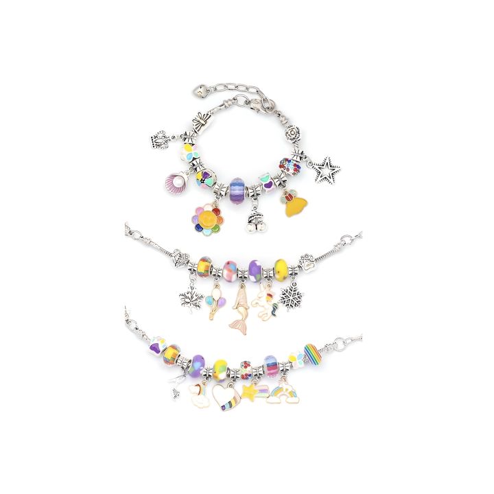 Zestaw Do Tworzenia Robienia Biżuterii, Bransoletek, Charmsy, Zawieszki, Koraliki MIX