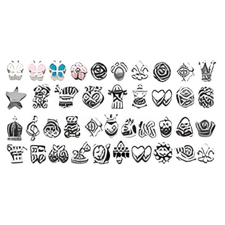 Zestaw Do Tworzenia Robienia Biżuterii, Bransoletek, Charmsy, Zawieszki, Koraliki w paski, MIX