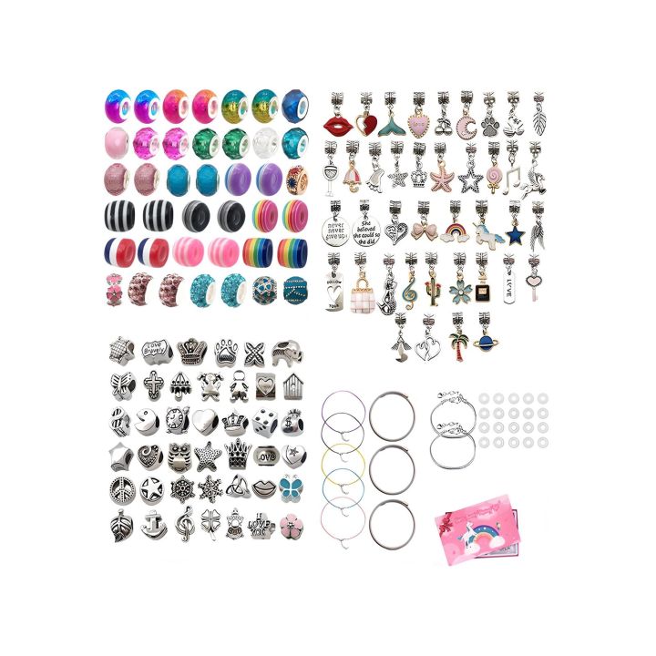 Zestaw Do Tworzenia Robienia Biżuterii, Bransoletek, Charmsy, Zawieszki, Koraliki MIX