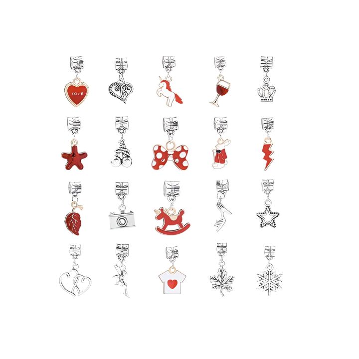 Zestaw Do Tworzenia Robienia Biżuterii, Bransoletek, Charmsy, Zawieszki, Koraliki ODCIENIE CZERWIENI + Etui