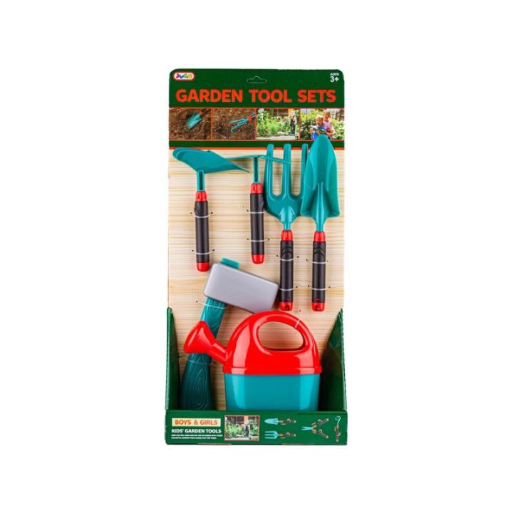 Zestaw Narzędzi Ogrodowych Dla Dzieci 6 Elementów Łopatka Konewka Motyka Przecena 3