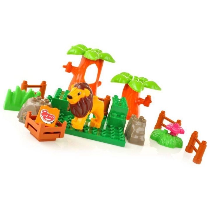 Edukacyjne Klocki  - Duże ZOO - ponad 110 Elementów