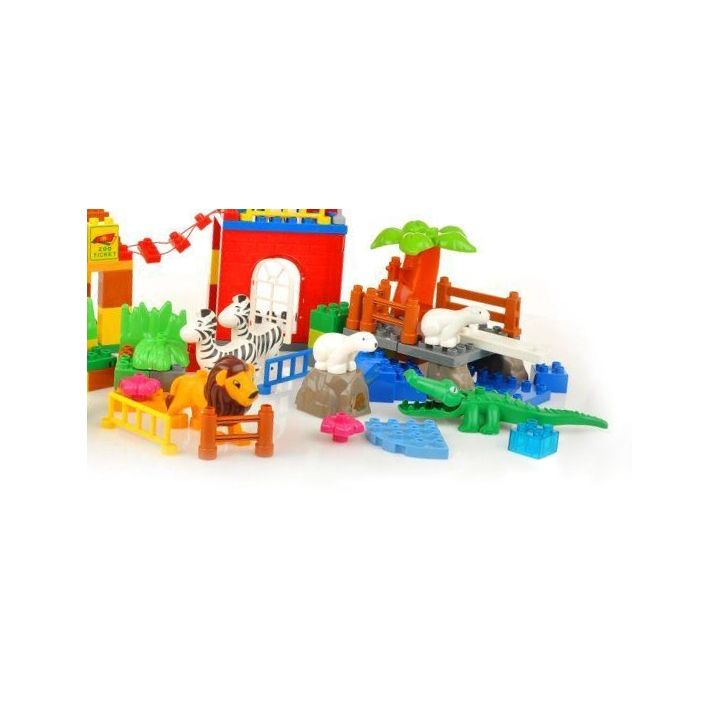 Edukacyjne Klocki  - Duże ZOO - ponad 110 Elementów