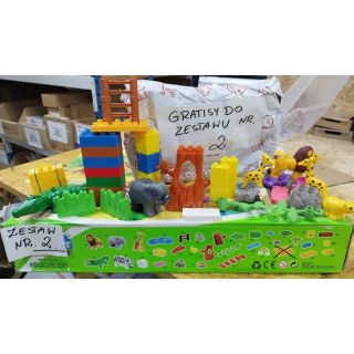 Edukacyjne Klocki - Duże ZOO - Ponad 110 Elementów Zestaw 2