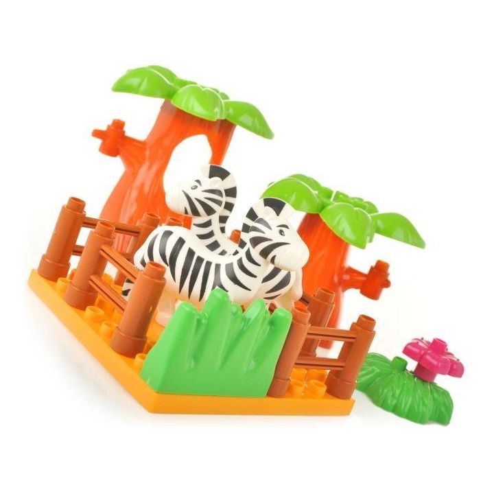 Edukacyjne Klocki - Duże ZOO - Ponad 110 Elementów Zestaw 2