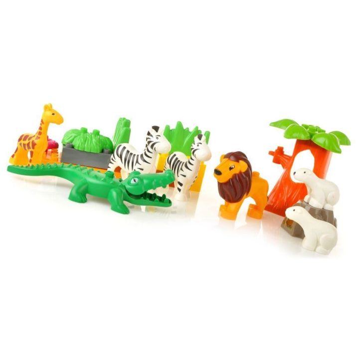 Edukacyjne Klocki - Duże ZOO - Ponad 110 Elementów Zestaw 2
