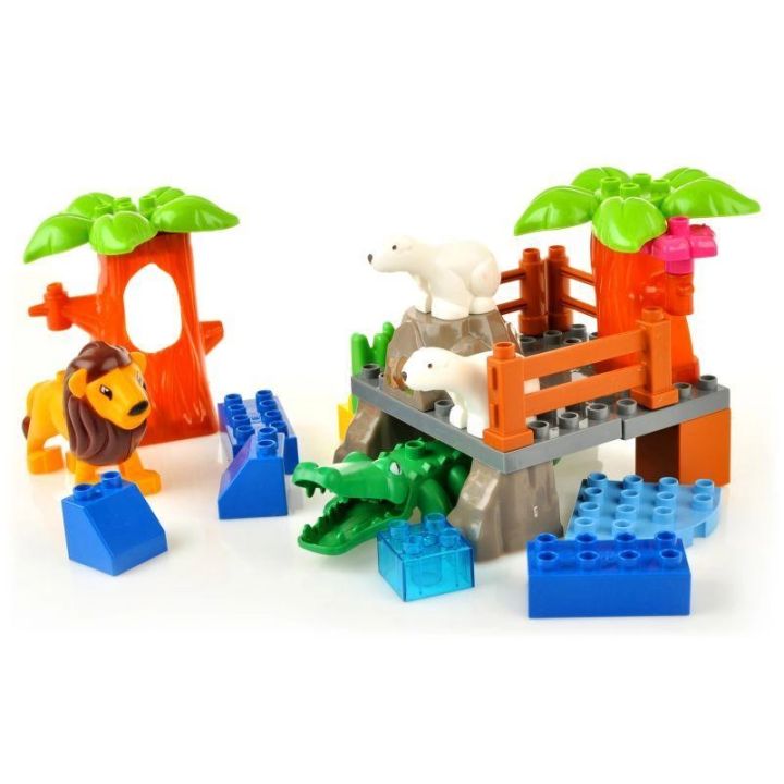 Edukacyjne Klocki - Duże ZOO - Ponad 110 Elementów Zestaw 2