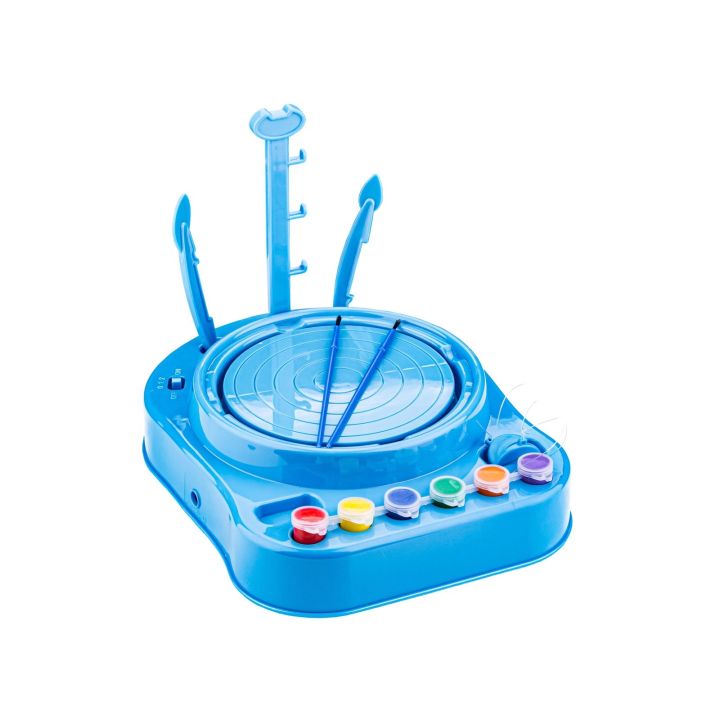 Koło Garncarskie NIEBIESKIE - Mały Artysta - farbki, masa, koło, narzędzia