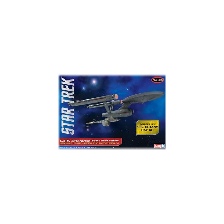 USS Enterprise Space Seed – Statek kosmiczny z serialu Star Trek | Model plastikowy do sklejania Polar Lights (skala 1:1000)