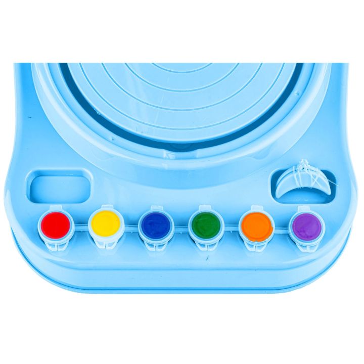 Koło Garncarskie NIEBIESKIE - Mały Artysta - farbki, masa, koło, narzędzia