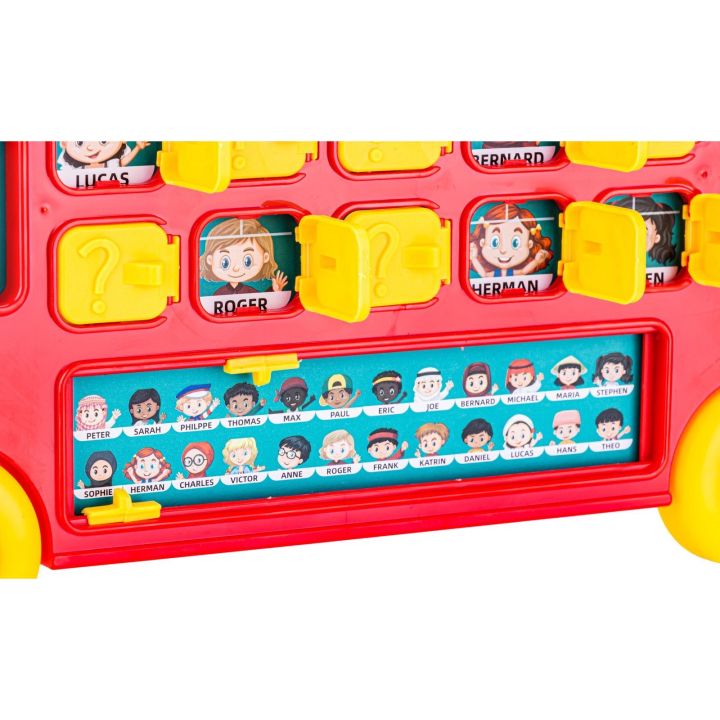 Tablica Edukacyjna, Gra Pamięciowa " Zgadnij Kto ?" AUTOBUS, Who Is On The Bus? Przecena 2