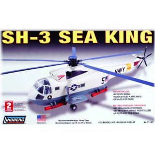 SH-3 Sea King (Sikorsky S-61) – Śmigłowiec wojskowy USA | Model plastikowy do sklejania Lindberg (skala 1:72)